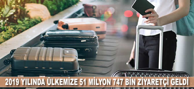 2019 yılında ülkemize 51 milyon 747 bin ziyaretçi geldi