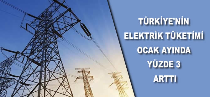 Türkiye'nin elektrik tüketimi ocakta yüzde 3 arttı