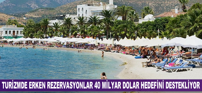 Turizmde erken rezervasyonlar 40 milyar dolar hedefini destekliyor