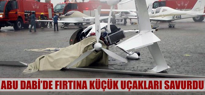 Fırtına uçakları kağıt gibi savurdu