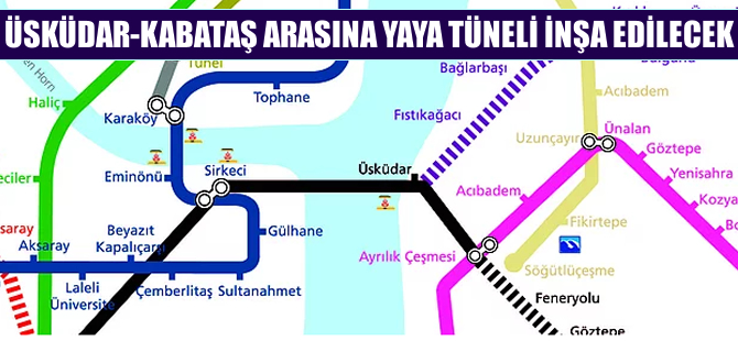 Bir çılgın proje daha: Üsküdar ile Kabataş arası boğazın altından yaya tüneli