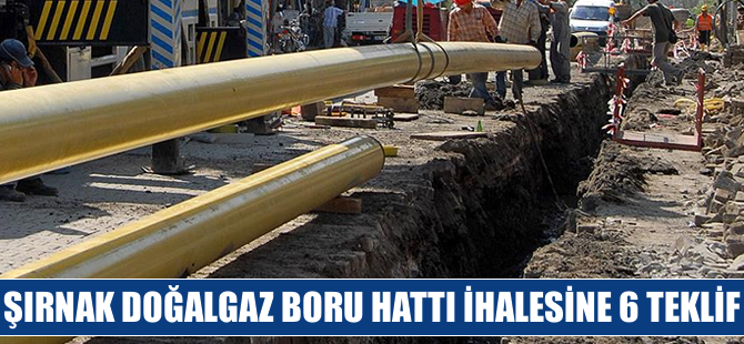 Şırnak Doğalgaz Boru Hattı ihalesine 6 teklif