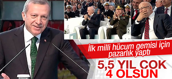 TCG ANADOLU'nun sac kesimi, Erdoğan'ın katılımıyla gerçekleştirildi