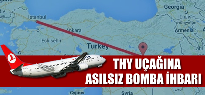 THY uçağına asılsız bomba ihbarı