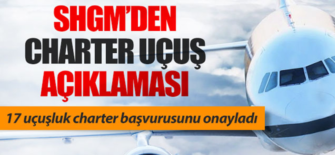 SHGM'den charter uçuş açıklaması