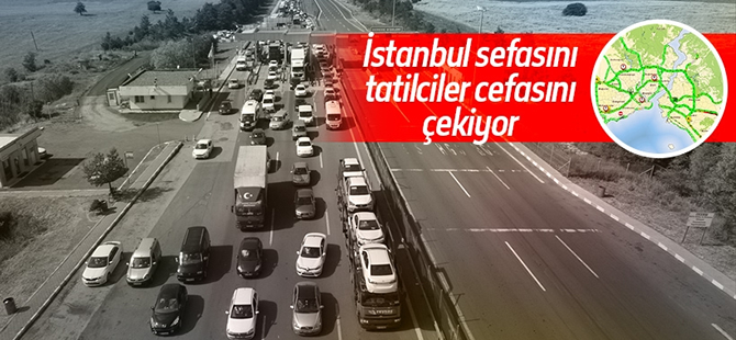 TEM'de trafik yoğun, İstanbul ferahladı