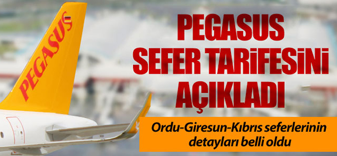 Pegasus sefer detaylarını açıkladı