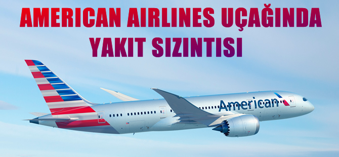 AA uçağında yakıt sızıntısı