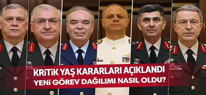 YAŞ kararları sonrası TSK'dan açıklama, İşte yeni liste