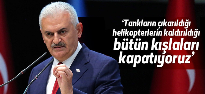 Başbakan Yıldırım: Akıncı Üssü kapatılacak