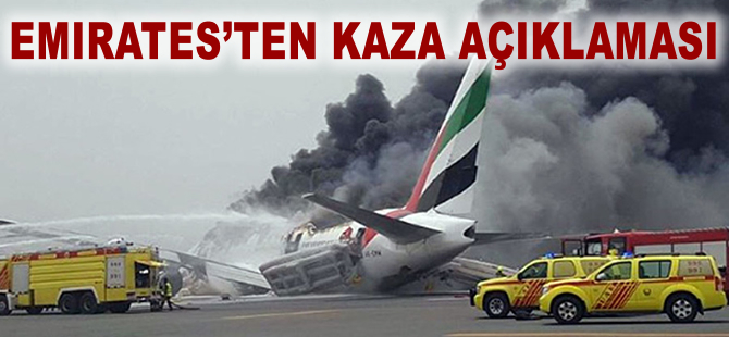 Emirates'ten kaza açıklaması