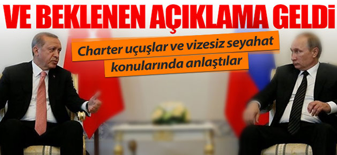 Cumhurbaşkanı Erdoğan'dan charter uçuş ve vize açıklaması