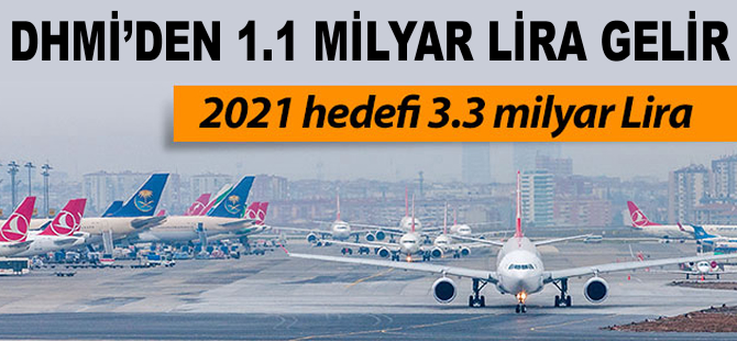 DHMİ'den 1.1 milyar lira gelir