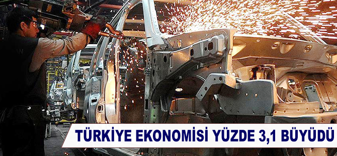 Türkiye ekonomisi yılın ikinci çeyreğinde yüzde 3,1 büyüdü