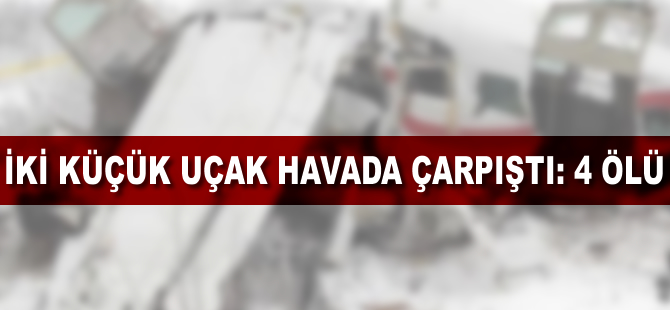 İki küçük uçak havada çarpıştı