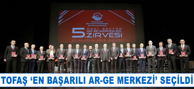 Tofaş, ‘En Başarılı Ar-Ge Merkezi’ seçildi