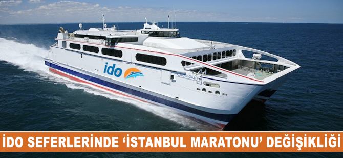 İDO’dan İstanbul Maratonu’na özel sefer değişiklikleri