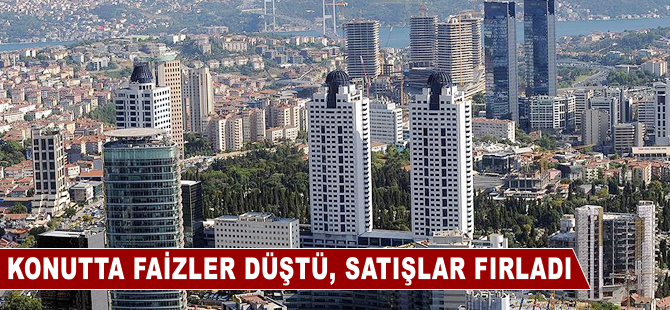 Konutta faizler düştü satışlar fırladı