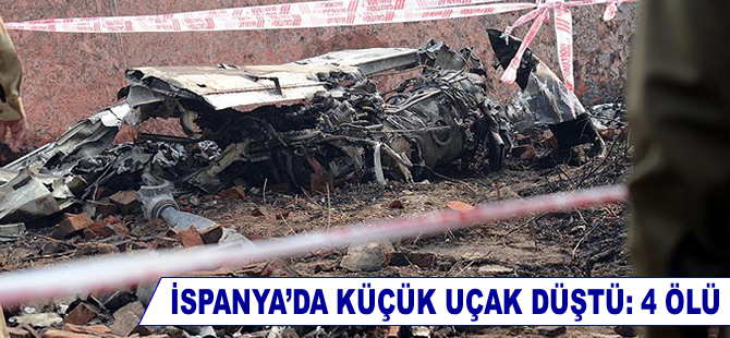 İspanya'da küçük uçak düştü: 4 ölü