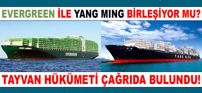 Tayvan Hükümeti, Yang Ming Marine ve Evergreen'in birleşmesi için çağrıda bulundu