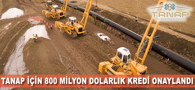 TANAP için 800 milyon dolarlık kredi onaylandı