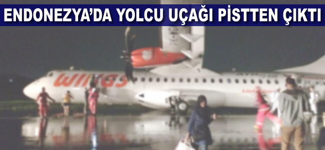 Endonezya'da yolcu uçağı pisitten çıktı