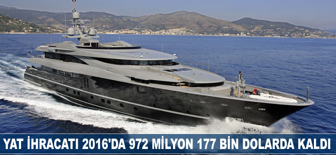 Yat ihracatı 2016'da 972 milyon 177 bin dolarda kaldı