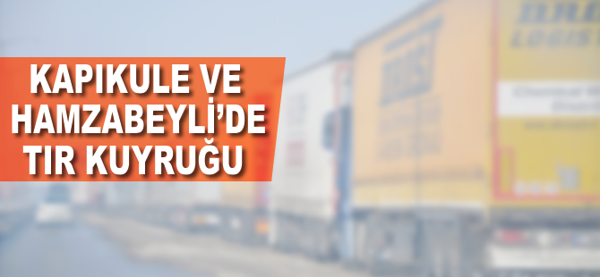 Kapıkule ve Hamzabeyli'de tır kuyruğu