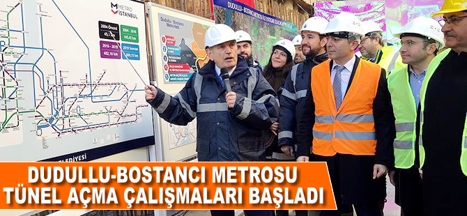 Dudullu-Bostancı metrosu tünel açma çalışmaları başladı