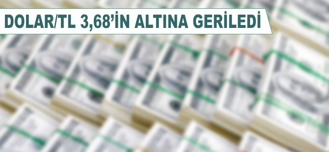 Dolar/TL 3,68'in altına geriledi