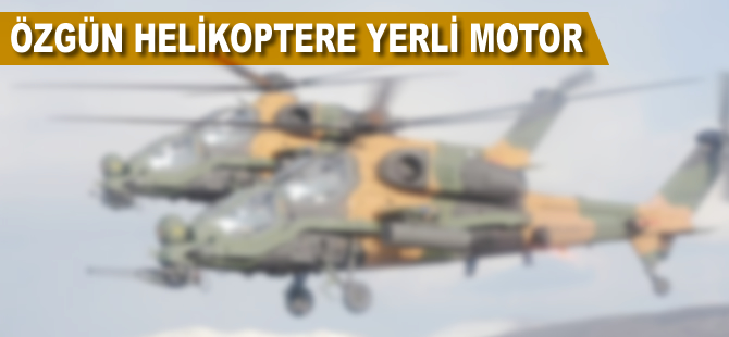 Özgün helikoptere yerli motor