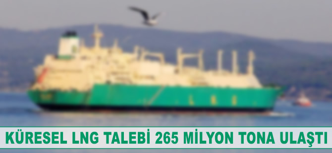 Küresel LNG talebi 265 milyon tona ulaştı