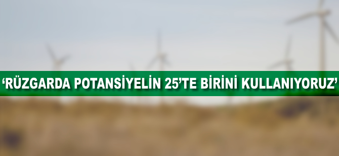 'Rüzgarda potansiyelin 25'te birini kullanıyoruz'