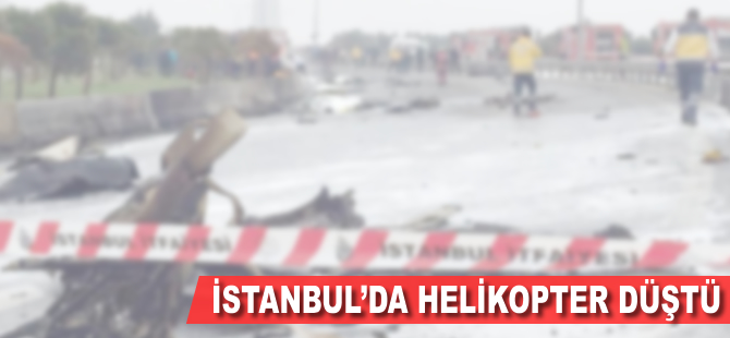 İstanbul Büyükçekmece'de helikopter düştü