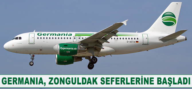 Germania Havayolları Zonguldak seferlerine başladı