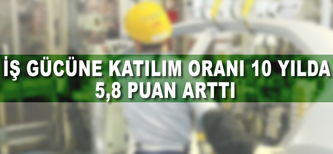 İş gücüne katılım oranı 10 yılda 5,8 puan arttı