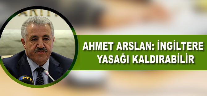 Ahmet Arslan: İngiltere yasağı kaldırabilir