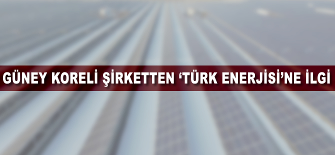 Güney Koreli şirketten 'Türk enerjisi'ne ilgi