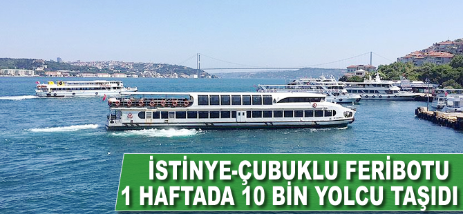 İstinye-Çubuklu arabalı vapuru 1 haftada 10 bin yolcu taşıdı