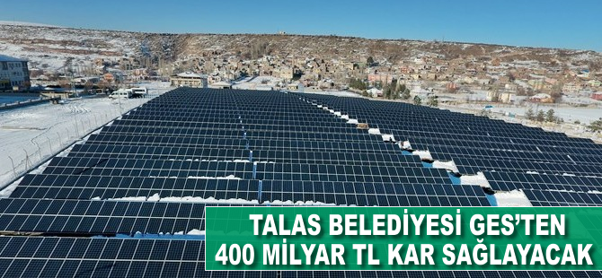 Talas Belediyesi GES'ten 400 bin TL kâr sağlayacak