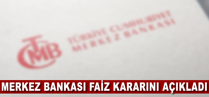 Merkez Bankası politika faizini değiştirmedi