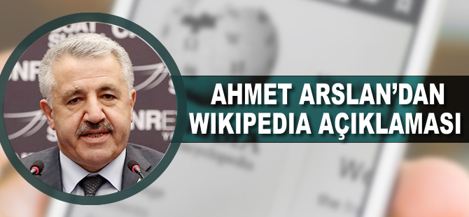 Ahmet Arslan'dan Wikipedia açıklaması