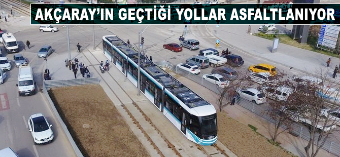 Akçaray’ın geçtiği yollar asfaltlanıyor