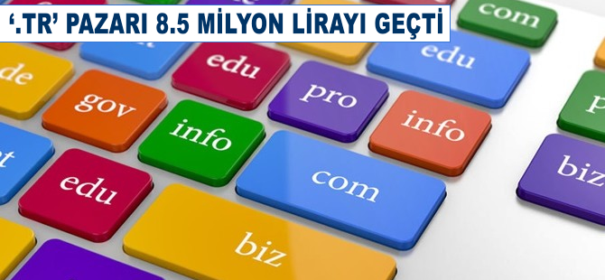 '.tr' pazarı 8,5 milyon lirayı geçti