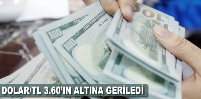 Dolar/TL 3,60'ın altına geriledi