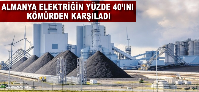 Almanya, elektriğin yüzde 40'ını kömürden karşıladı