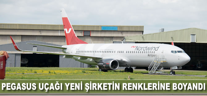 Pegasus uçağı yeni şirketin renklerine boyandı