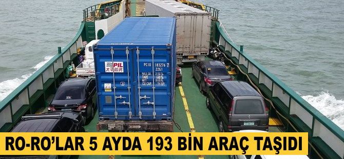 RO-RO'lar 5 ayda 193 bin araç taşıdı