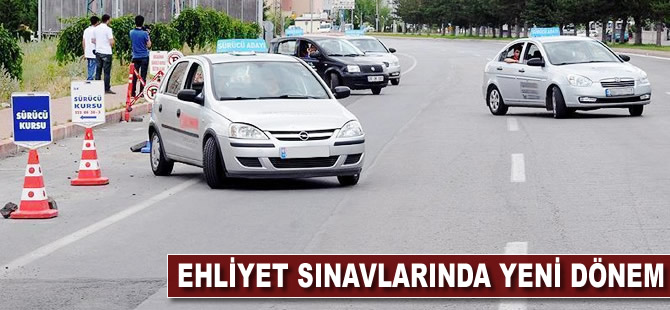 Ehliyet sınavlarında yeni dönem